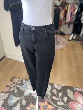 Kut from the Kloth Black Cropped Straight Jeans